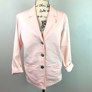 Vintage Chico’s Cotton Pinstripe Blazer Jacket